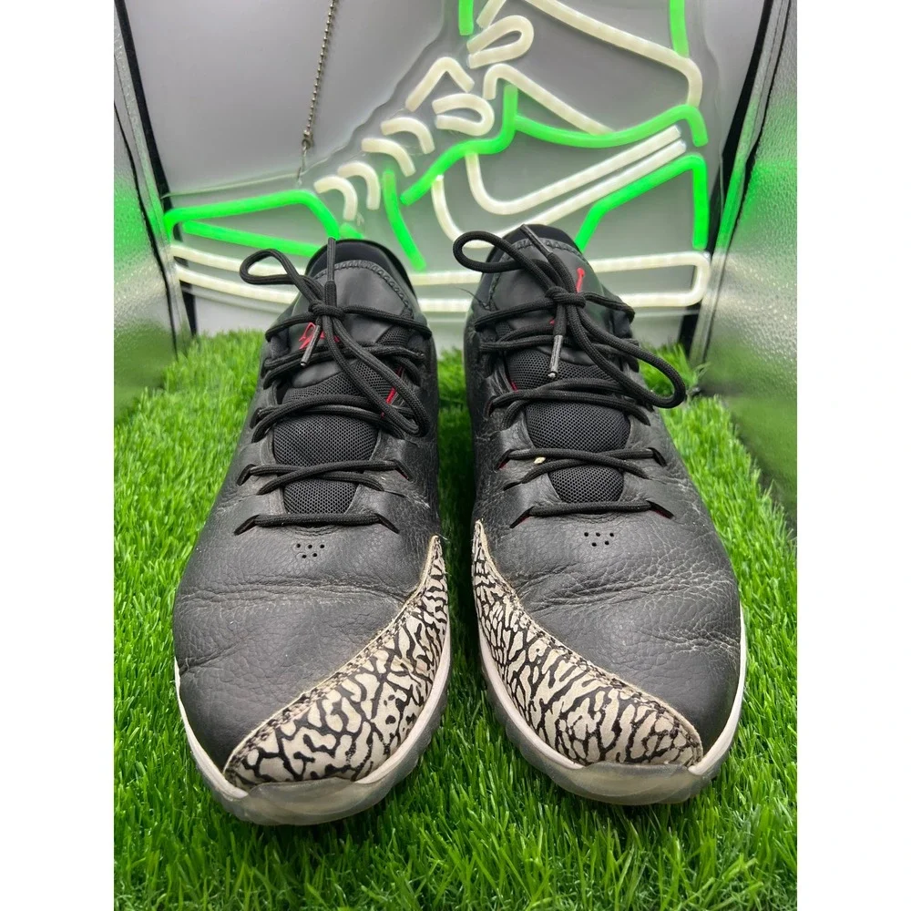 Jordan Trainer ST G Black Cement Golf Shoes AR7995-001 Mens 11 Elephant Print